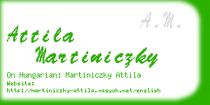 attila martiniczky business card